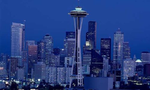 Instalan en Seattle el primer piso de vidrio giratorio del mundo
