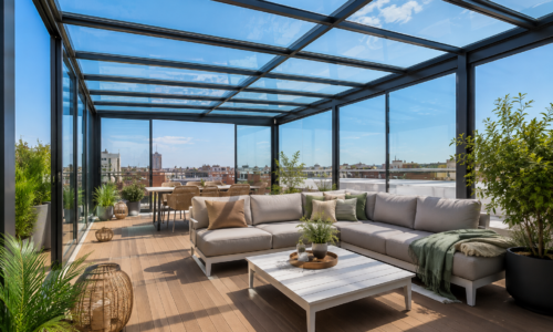 Cómo mantener fresca tu terraza con techos de cristal