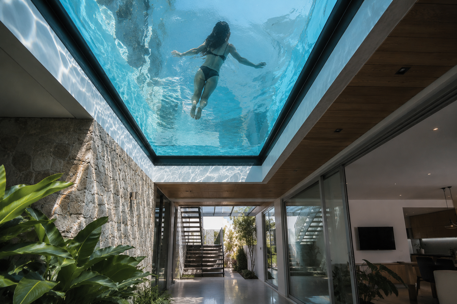 vidrio para piscinas