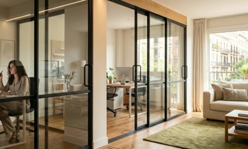 Puertas correderas de cristal para separar ambientes