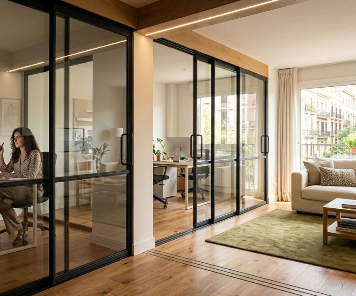 Puertas correderas de cristal para separar ambientes